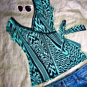 Sexy Aztec bodycon top